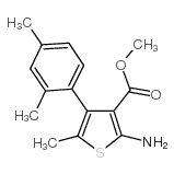 2-氨基-4-(2,4-二甲基苯基)-5-甲基噻吩-3-羧酸甲酯结构式