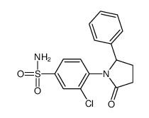 3-Chloro-4-(2-oxo-5-phenyl-1-pyrrolidinyl)benzenesulfonamide Structure