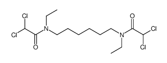 N,N'-Hexamethylenebis(2,2-dichloro-N-ethylacetamide) structure