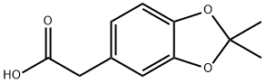 2-(2,2-二甲基苯并[D] [1,3]二氧杂环戊烯-5-基)乙酸结构式