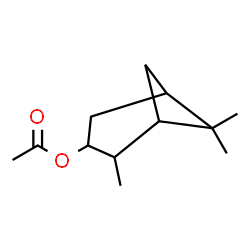 [1S-(1alpha,2alpha,3alpha,5alpha)]-2,6,6-trimethylbicyclo[3.1.1]hept-3-yl acetate结构式