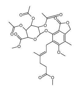 Methyl 6-[Methyl-2,3,4-tri-O-acetyl--D-glucuronato]mycophenolate structure