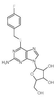 2-[2-amino-6-[(4-fluorophenyl)methylsulfanyl]purin-9-yl]-5-(hydroxymethyl)oxolane-3,4-diol picture