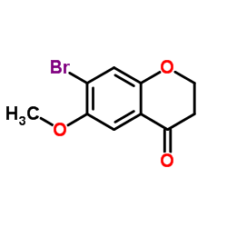 7-Bromo-6-methoxy-2,3-dihydro-4H-chromen-4-one Structure