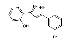 6-[5-(3-bromophenyl)-1,2-dihydropyrazol-3-ylidene]cyclohexa-2,4-dien-1-one Structure