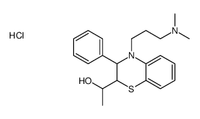 1-[4-[3-(dimethylamino)propyl]-3-phenyl-2,3-dihydro-1,4-benzothiazin-2-yl]ethanol,hydrochloride Structure