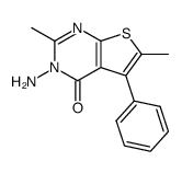 3-amino-2,6-dimethyl-5-phenylthieno[2,3-d]pyrimidin-4(3H)-one结构式