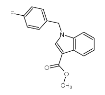 methyl 1-(p-fluorobenzyl)-1H-indole-3-carboxylate结构式