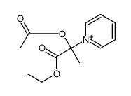 ethyl 2-acetyloxy-2-pyridin-1-ium-1-ylpropanoate Structure