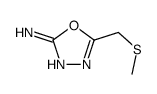 1,3,4-Oxadiazol-2-amine, 5-[(methylthio)methyl]- (9CI) Structure