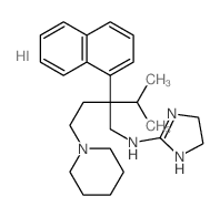 1-Piperidinebutanamine,N-(4,5-dihydro-1H-imidazol-2-yl)-b-(1-methylethyl)-b-1-naphthalenyl-,hydriodide (1:1) structure