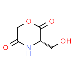 2,5-Morpholinedione, 3-(hydroxymethyl)-, (3S)- (9CI) structure