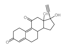 19-Norpregna-4,9-dien-20-yne-3,11-dione,17-hydroxy-, (17a)-(9CI) structure