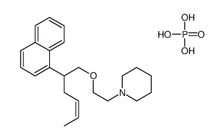 1-[2-[(E)-2-naphthalen-1-ylhex-4-enoxy]ethyl]piperidine,phosphoric acid Structure