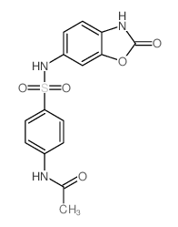 Acetamide,N-[4-[[(2,3-dihydro-2-oxo-6-benzoxazolyl)amino]sulfonyl]phenyl]- Structure