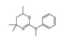 N,4,4,6-tetramethyl-N-phenyl-5,6-dihydro-1,3-thiazin-2-amine结构式