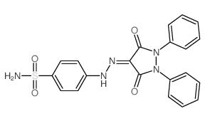 4-(N-(3,5-Dioxo-1,2-diphenylpyrazolidin-4-ylidene)hydrazino)benzenesulfonamide结构式