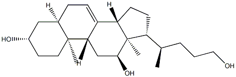 5β-Chol-7-ene-3β,12α,24-triol Structure