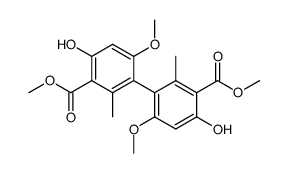 (rac)-dimethyl 4,4'-dihydroxy-6,6'-dimethoxy-2,2'-dimethyl-1,1'-biphenyl-3,3'-dicarboxylate Structure