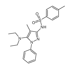 N-(5-diethylamino-4-methyl-1-phenyl-1H-pyrazol-3-yl)-toluene-4-sulfonamide结构式