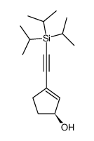 (2S)-3-[(triisopropyl-silanyl)-ethynyl]-cyclopent-2-enol结构式