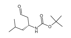 tert-butyl (R)-(5-methyl-1-oxohexan-3-yl)carbamate Structure