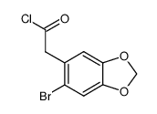 2-(6-bromo-1,3-benzodioxol-5-yl)acetyl chloride结构式