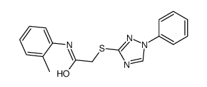 N-(2-methylphenyl)-2-[(1-phenyl-1,2,4-triazol-3-yl)sulfanyl]acetamide结构式