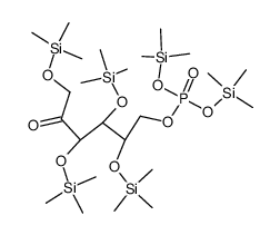 D-Fructose, 1,3,4,5-tetrakis-O-(trimethylsilyl)-, 6-[bis(trimethylsily l) phosphate] Structure