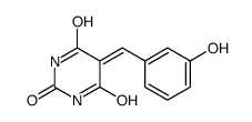5-[(3-hydroxyphenyl)methylidene]-1,3-diazinane-2,4,6-trione结构式
