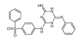 2-N-[4-(benzenesulfonyl)phenyl]-4-N-phenyl-1,3,5-triazine-2,4,6-triamine结构式