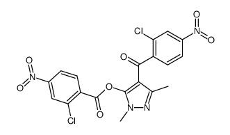 [5-(2-chloro-4-nitro-benzoyloxy)-1,3-dimethyl-1H-pyrazol-4-yl]-(2-chloro-4-nitro-phenyl)-methanone Structure