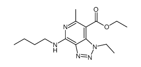 4-butylamino-1-ethyl-6-methyl-1H-1,2,3-triazolo[4,5-c]pyridine-7-carboxylic acid ethyl ester结构式