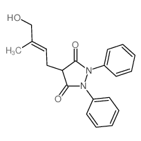 4-(4-hydroxy-3-methyl-but-2-enyl)-1,2-diphenyl-pyrazolidine-3,5-dione picture
