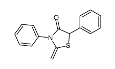2-methylidene-3,5-diphenyl-1,3-thiazolidin-4-one结构式