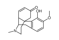 (14alpha)-7,8-didehydro-4-hydroxy-3-methoxy-17-methylmorphinan-6-one结构式