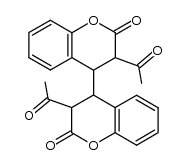 3,3'-diacetyl-3,3',4,4'-tetrahydro-4,4'-biscoumarin Structure