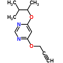 Pyrimidine, 4-(1,2-dimethylpropoxy)-6-(2-propynyloxy)- (9CI) Structure