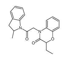 1H-Indole,1-[(2-ethyl-2,3-dihydro-3-oxo-4H-1,4-benzoxazin-4-yl)acetyl]-2,3-dihydro-2-methyl-(9CI) picture