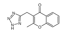 2-methyl-3-(2H-tetrazol-5-ylmethyl)chromen-4-one结构式