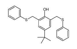 4-tert-butyl-2,6-bis(phenylsulfanylmethyl)phenol Structure