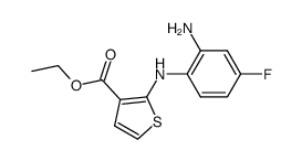 Ethyl 2-(2-amino-4-fluoroanilino)-thiophene-3-carboxylate结构式