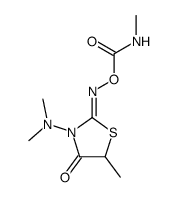 3-dimethylamino-5-methyl-2-[o-(methylcarbamoyl) oximino]-4-thiazolidinone Structure