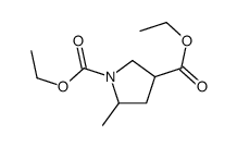 diethyl 5-methylpyrrolidine-1,3-dicarboxylate结构式