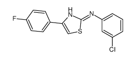 N-(3-chlorophenyl)-4-(4-fluorophenyl)-1,3-thiazol-2-amine结构式