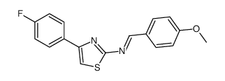 N-[4-(4-fluorophenyl)-1,3-thiazol-2-yl]-1-(4-methoxyphenyl)methanimine结构式