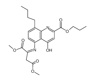 2-[(E)-8-Butyl-4-hydroxy-2-propoxycarbonyl-quinolin-5-ylimino]-succinic acid dimethyl ester结构式