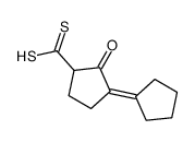 3-cyclopentylidene-2-oxocyclopentane-1-carbodithioic acid结构式