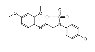 N-(2,4-dimethoxyphenyl)-2-(4-methoxy-N-methylsulfonylanilino)acetamide结构式