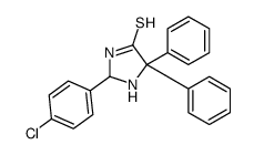 2-(4-chlorophenyl)-5,5-diphenylimidazolidine-4-thione结构式